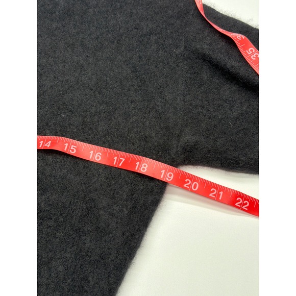 Almada Label Black Cardigan Sweater Fuzzy Button Down Knitwear Large - Picture 6 of 9